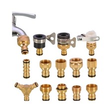Garden Hose Pipe Connector Brass Fitting Water Tap Faucet Adapter Kitchen Sink