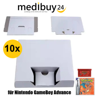 10x Nintendo GameBoy Advance Spiele Inlay Schutz GBA Modul Hülle Karton gefalten