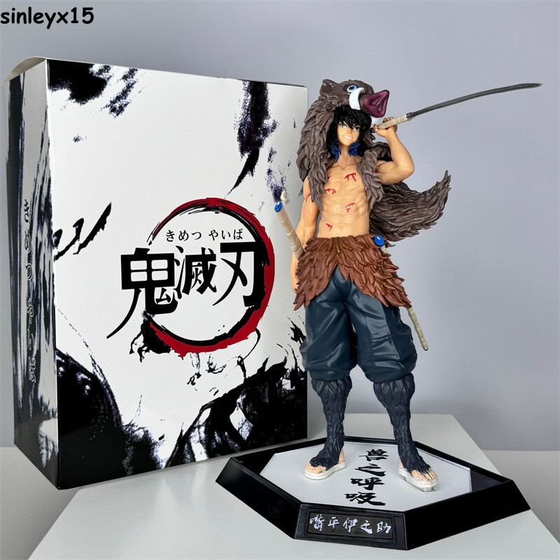 レア 鬼滅の刃 ひっかけフィギュア11点 Demon Slayer figure Anime Demon Slayer Hashibira Inosuke Figure Model 11in PVC Statues