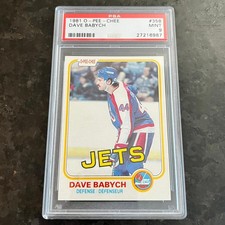 1981-82 O-Pee-Chee Rookie #358 Dave Babych PSA 9 MINT WINNIPEG JETS