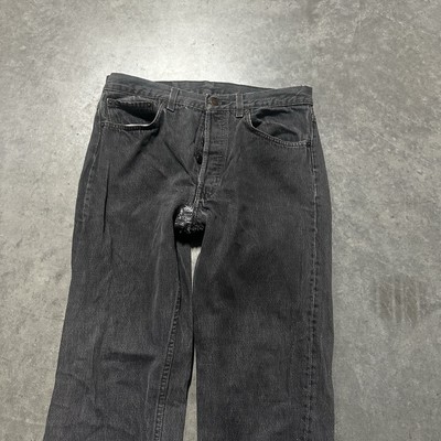Vintage 80s Levis 501 Denim Jeans 31x34 Made In USA Black Button