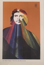 Vintage Cuba Cuban Ernesto Che Guevara USSR political Latin America art poster