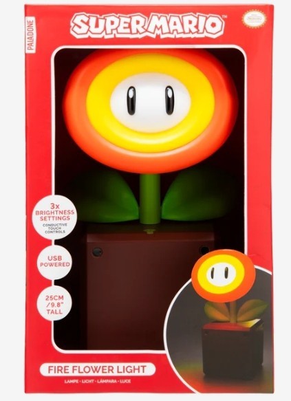 Paladone Super Mario Fire Flower Desk Lamp 9.8"