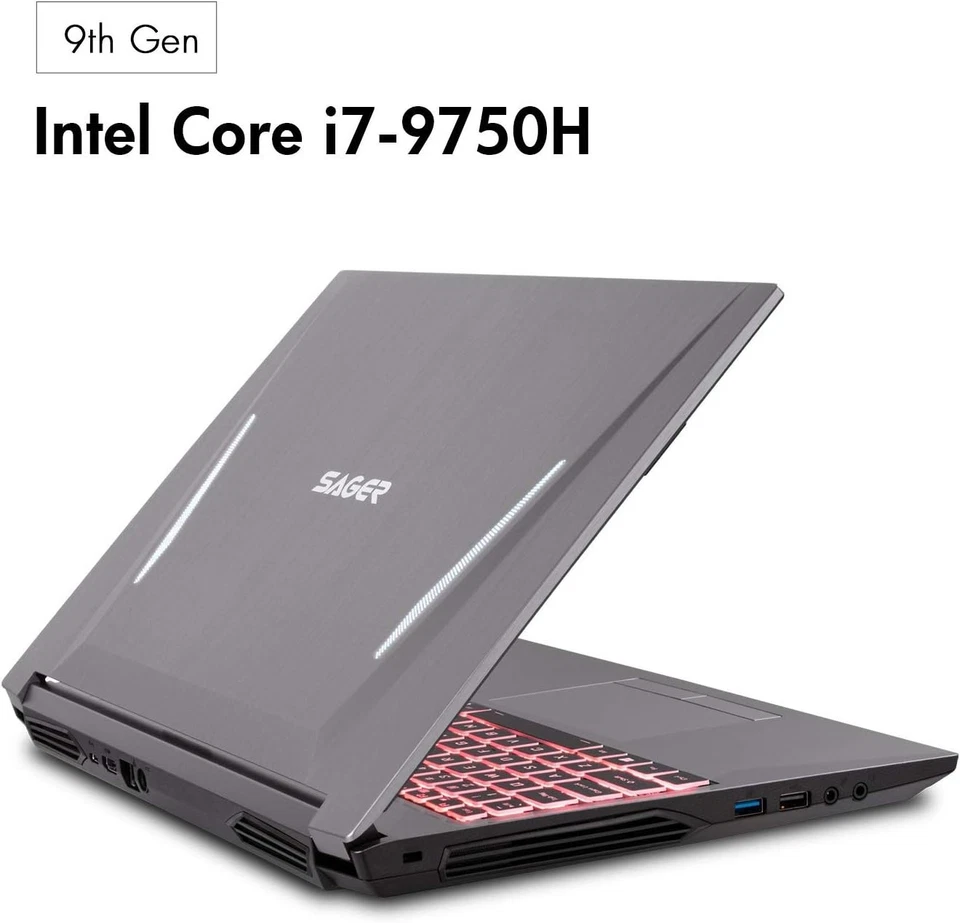 Sager NP7856 15.6-Inch Thin Bezel FHD 144Hz Gaming Laptop, Intel i7-9750H, RTX - Image 4 of 4