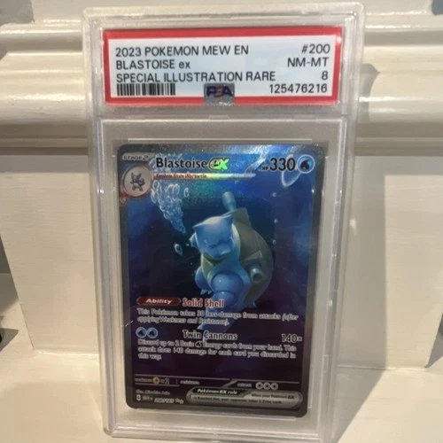 Pokémon PSA 8 Blastoise ex 200/165 Scarlet & Violet 151