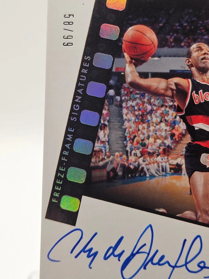 Panini Noir Clyde Drexler 2021-22 automático #ff-cly/99 * Foto 3 de 3