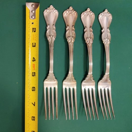 4 REED & BARTON STERLING SILVER DINNER FORKS