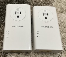 2 Pack NETGEAR PLP2000 Powerline 2000  Extra Outlet