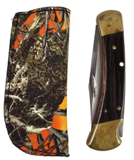 Buck 110 Leather knife sheath Camouflage Handmade Case 6265 Buck Tool new