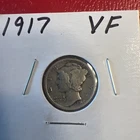 1917-P Mercury Dime 10c Very Fine VF