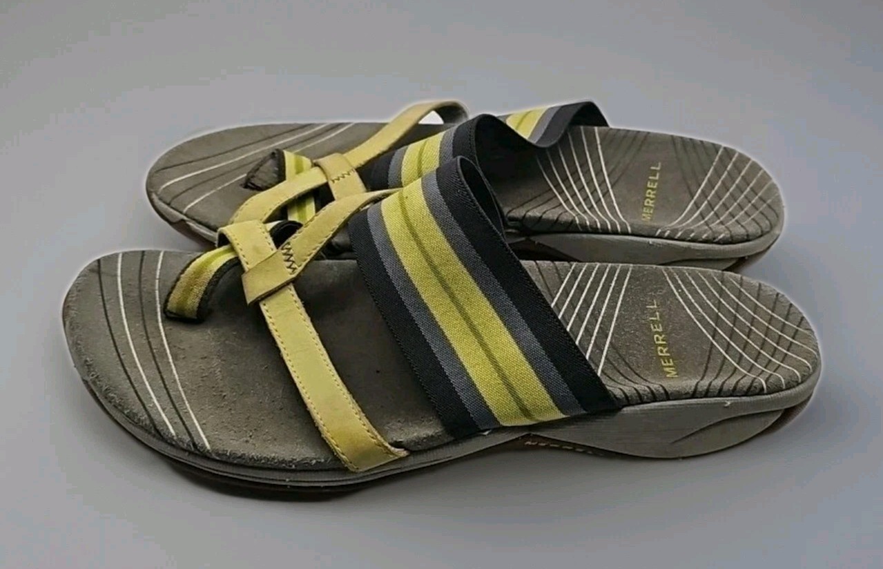 Sandali Merrell Terran Toe Loop donna taglia 7M giallo marrone attivi outdoor #206