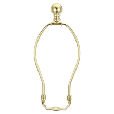 1 Set 7.5 Inch Lamp Harp Kit with Finial Lamp Shade Bracket Holder Gold Tone