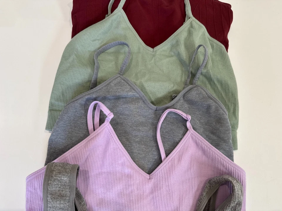 Paquete de 5 sujetadores deportivos Primark talla XS 6-8 acolchados cómodos sin cables Foto 4 de 4