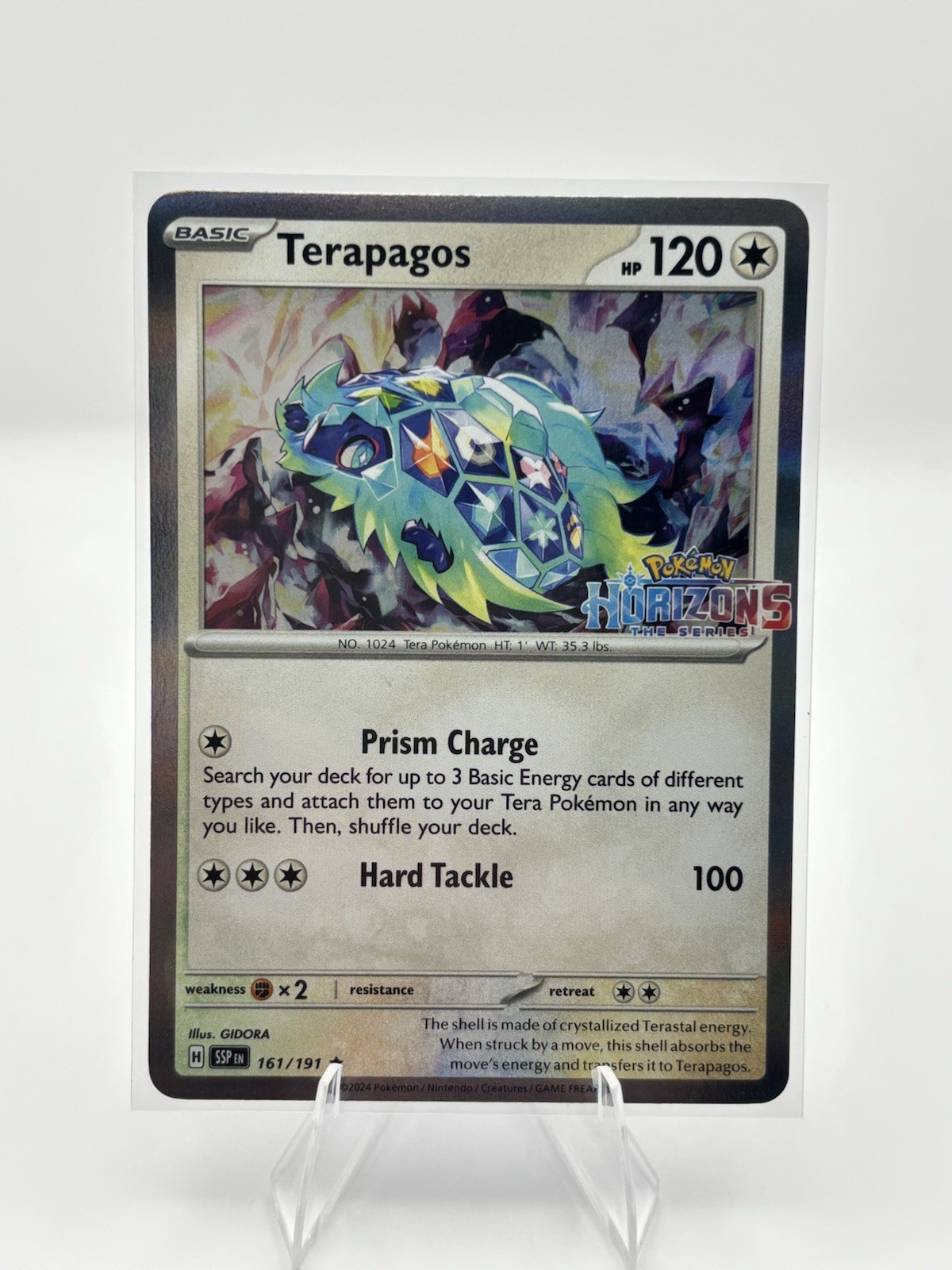 Terapagos 161/191 Pokemon Horizons Stamped Promo Card NM