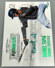 Raimel Tapia Signed 2014 Onyx Platinum Elite #PE-RT Card Rockies Auto /50