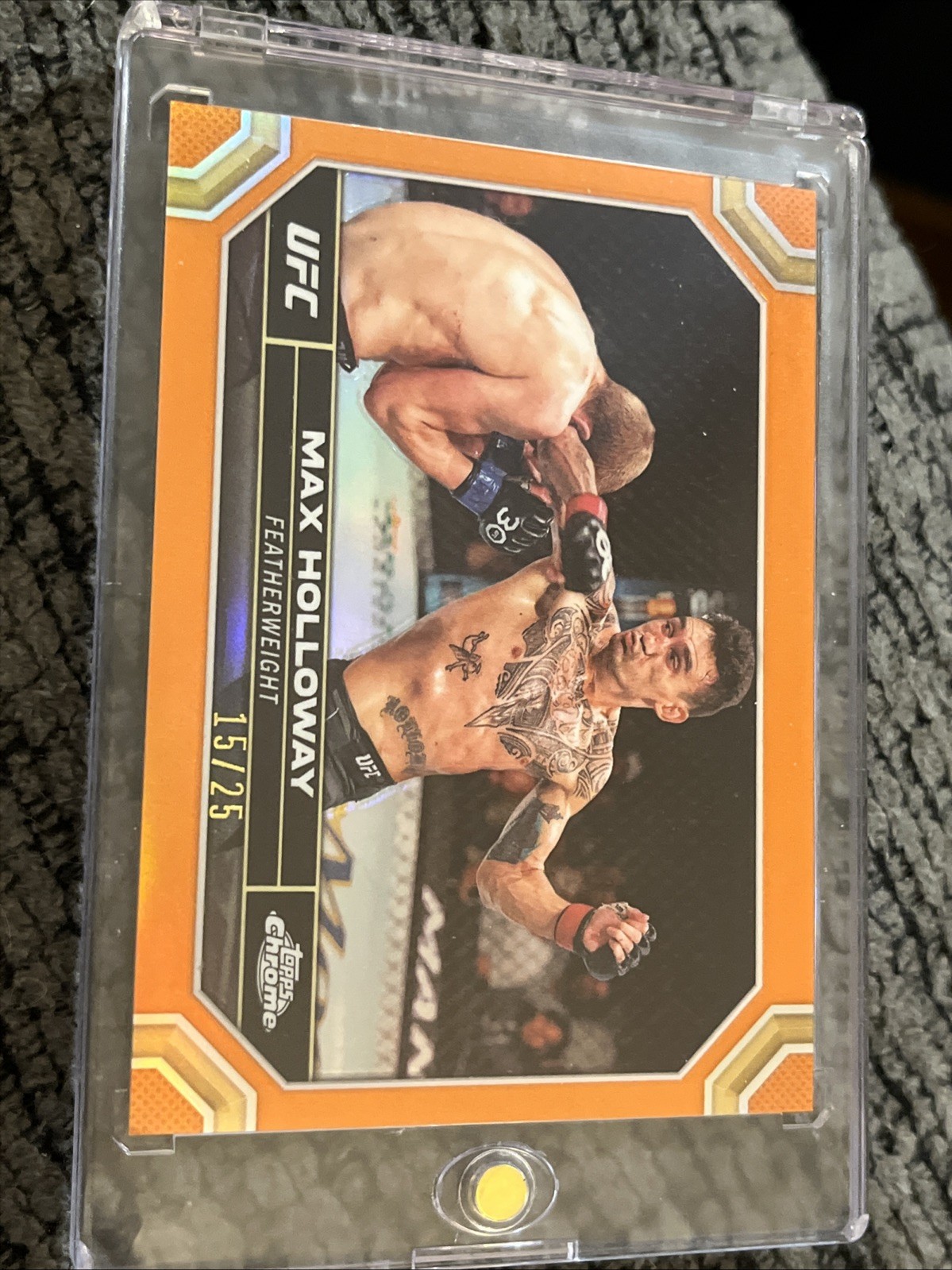 2024 UFC TOPPS CHROME MAX BLESSED HOLLOWAY ORANGE HORIZONTAL/25  MINT!!!!