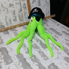 Rhode Island Novelty Fluffy Neon Green Pirate Octopus Plush Toy 18"