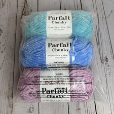NEW Premier Parfait Chunky Yarn 3.5 oz - Lot of 3 Skeins Blue Seaside Mauve