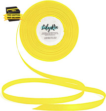 Yellow Ribbon 1/4 Inches 36 Yards Satin Roll Perfect for Scrapbooking, Art, Wedd