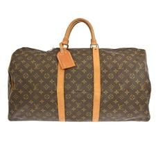 LOUIS VUITTON KEEPALL 55 TRAVEL HANDBAG MONOGRAM M41424 MI8910 RQ00682