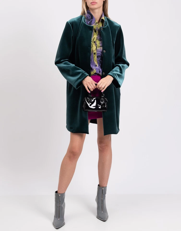 RRP€350 PERSONA By MARINA RINALDI Velour Coat Plus Size US10 UK14 19 S Unlined - Image 2 of 4