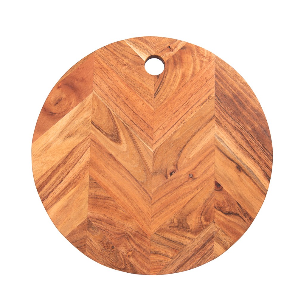 Planche à découper chevron 35 cm bois TABLE PASSION carrée