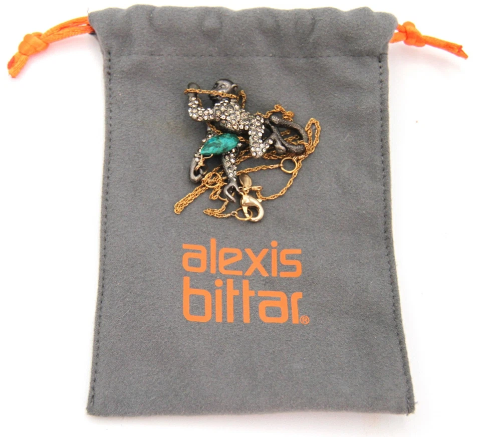 Ожерелье с подвеской в виде паука обезьяны Маврикий кристалл и хризоколла - Изображение 4 из 4