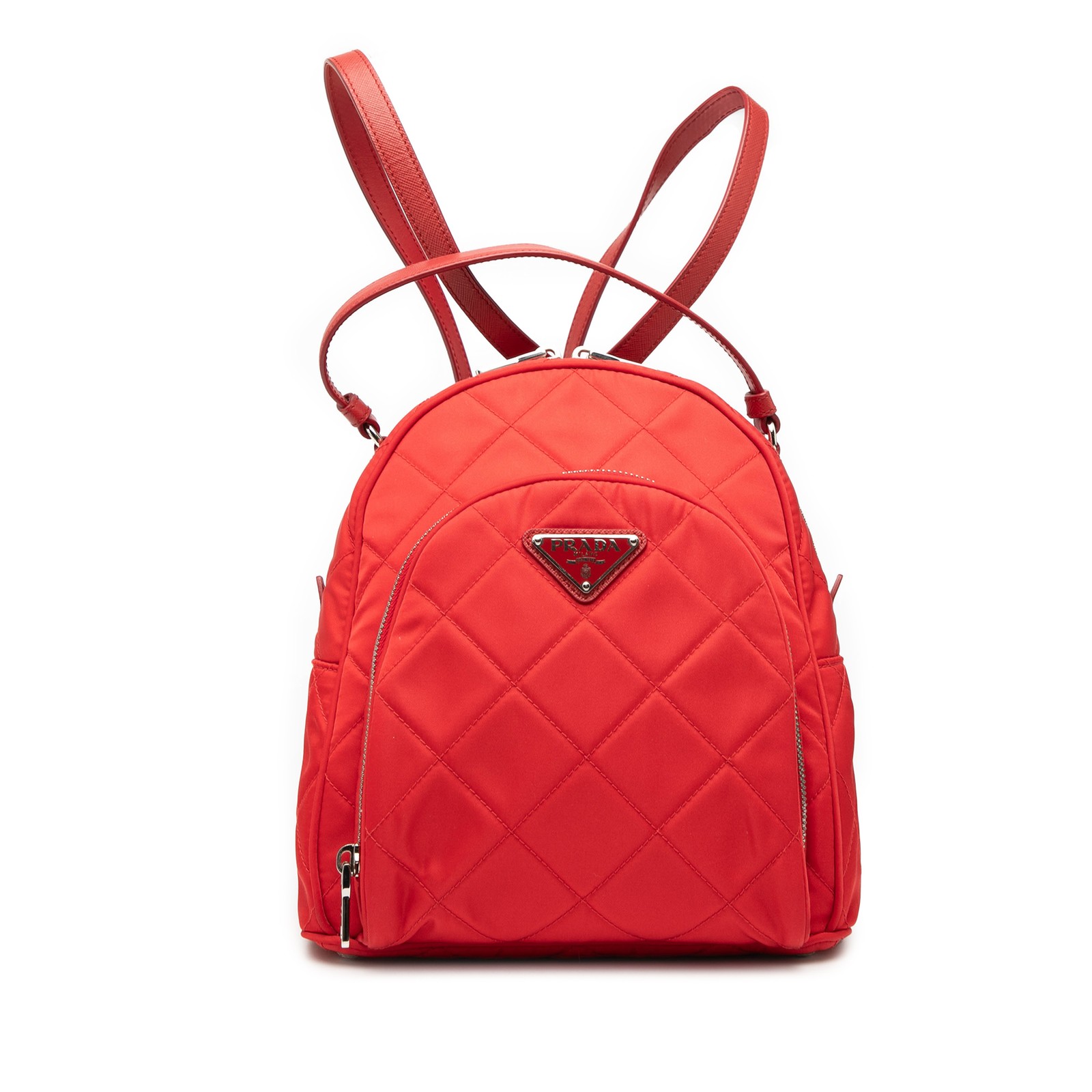 Authenticated Prada Impuntu Tessuto Red Nylon Fab… - image 1