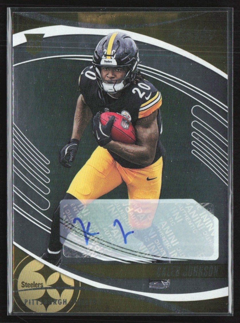 Kaleb Johnson 2025 Panini Absolute RC Auto #148 Pittsburgh Steelers