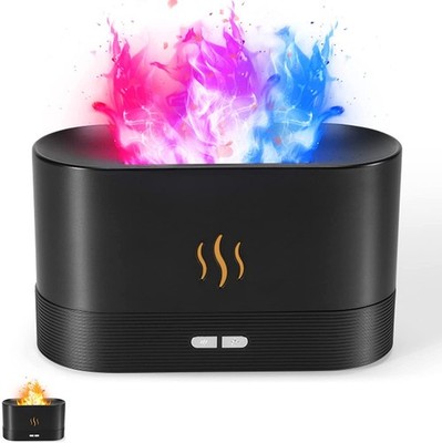 LWZY Flame Air Aroma Diffuser Luftbefeuchter, 7 Flammen Farbe Geräuschlos Ätherisches Öl 