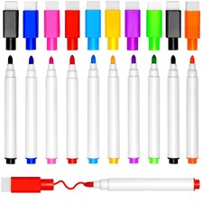 DIYDEC 10 St&uuml;ck Whiteboard Stifte, 9 Farbe Whiteboard Marker Magnetische