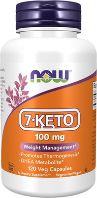 NOW Supplements, 7-Keto (DHEA Acetate-7-One) 100 Mg, Weight Management*, 120 Veg