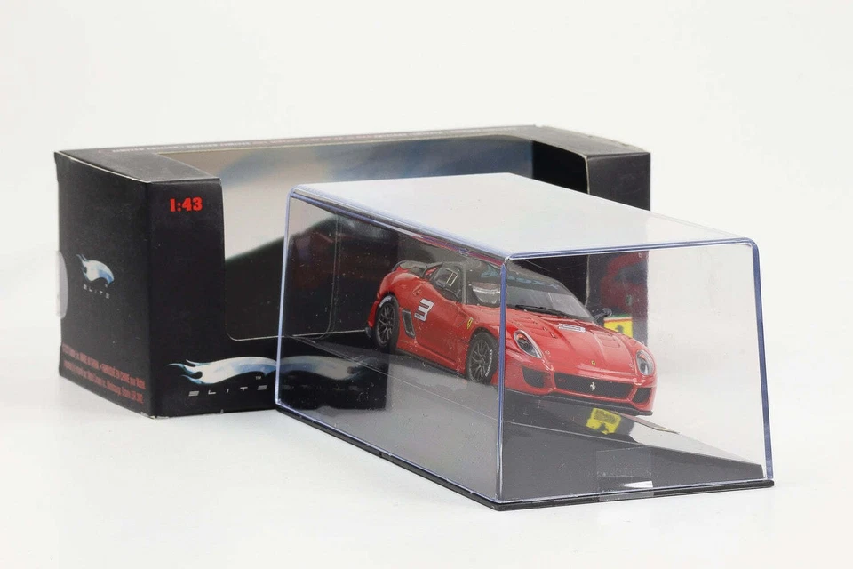 1:43 Hot Wheels Elite Ferrari 599XX 2009 Rojo Con Carbono Techo #3 T6263 - Imagen 3 de 3