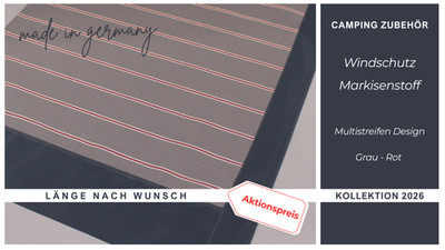 Windschutz / Sichtschutz aus Markisenstoff | Länge nach Wunsch, Camping