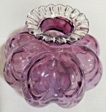 Fenton Mulberry 1942 3" Vase, Diamond Optic
