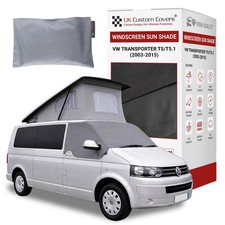 VW T5 T5.1 Transporter Pop Top Windscreen Cover Sun Shade Screen Wrap Grey