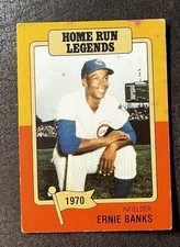 1986 Big League Chew Home Run Legends Ernie Banks #9 Chicago Cubs HOF Rare 