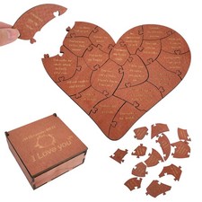 20 Reasons Why I Love You Box,Valentine Romantic Heart Puzzle Box Wooden