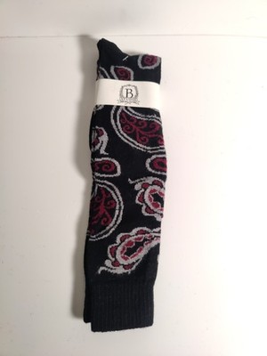 b studio -women's socks - Black- Cashmere Blend - Made in USA **J5**