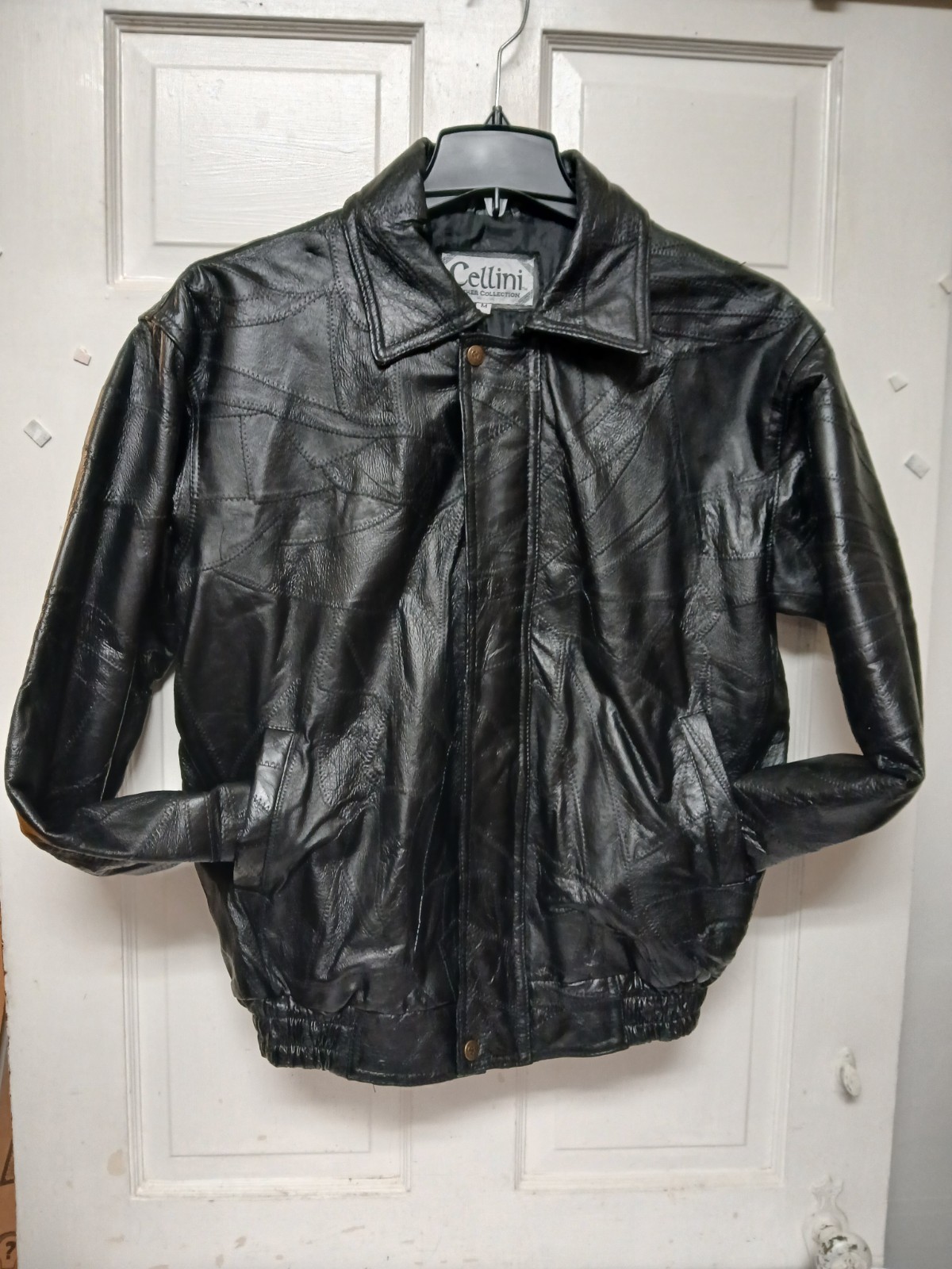 Cellini Leather Collection Patchwork Long Sleeve … - image 12