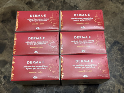 Case Of 6 Derma E Retinol Line Smoothing Hydro Gel Patches Smooth + Calm NEW