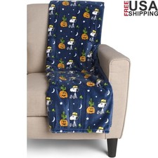 Halloween Polyester Blanket Cozy Decorative Throw Perfect Home Party Use