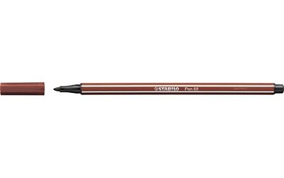 Premium Fibre-Tip Pen - STABILO Pen 68 - Pack of 1 - Sienna