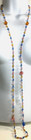 Antique 54" Long Czech Multicolor Art Glass Beads Chain Necklace — photo 1