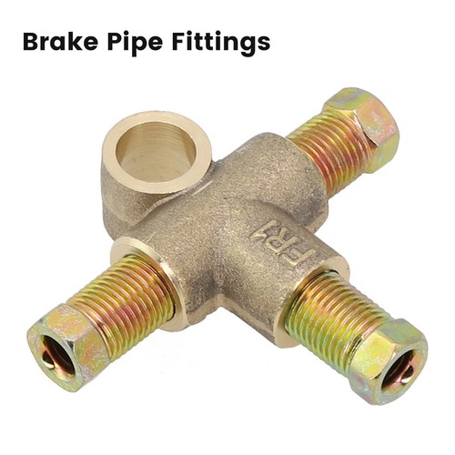 3Way Brake T Piece Tee With 3 Male Nuts Long Union 3/8 UNF 24 TPI 3/16 Pipe US - Picture 13 of 13