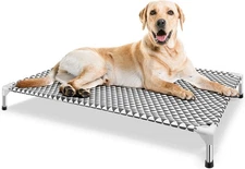 Elevated Outdoor Dog Bed, X-Large Size, Cotton Material, Non-Slip Feet, Fits up