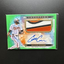 2024 Topps Inception RC Colton Cowser Rookie Patch Auto Green /99