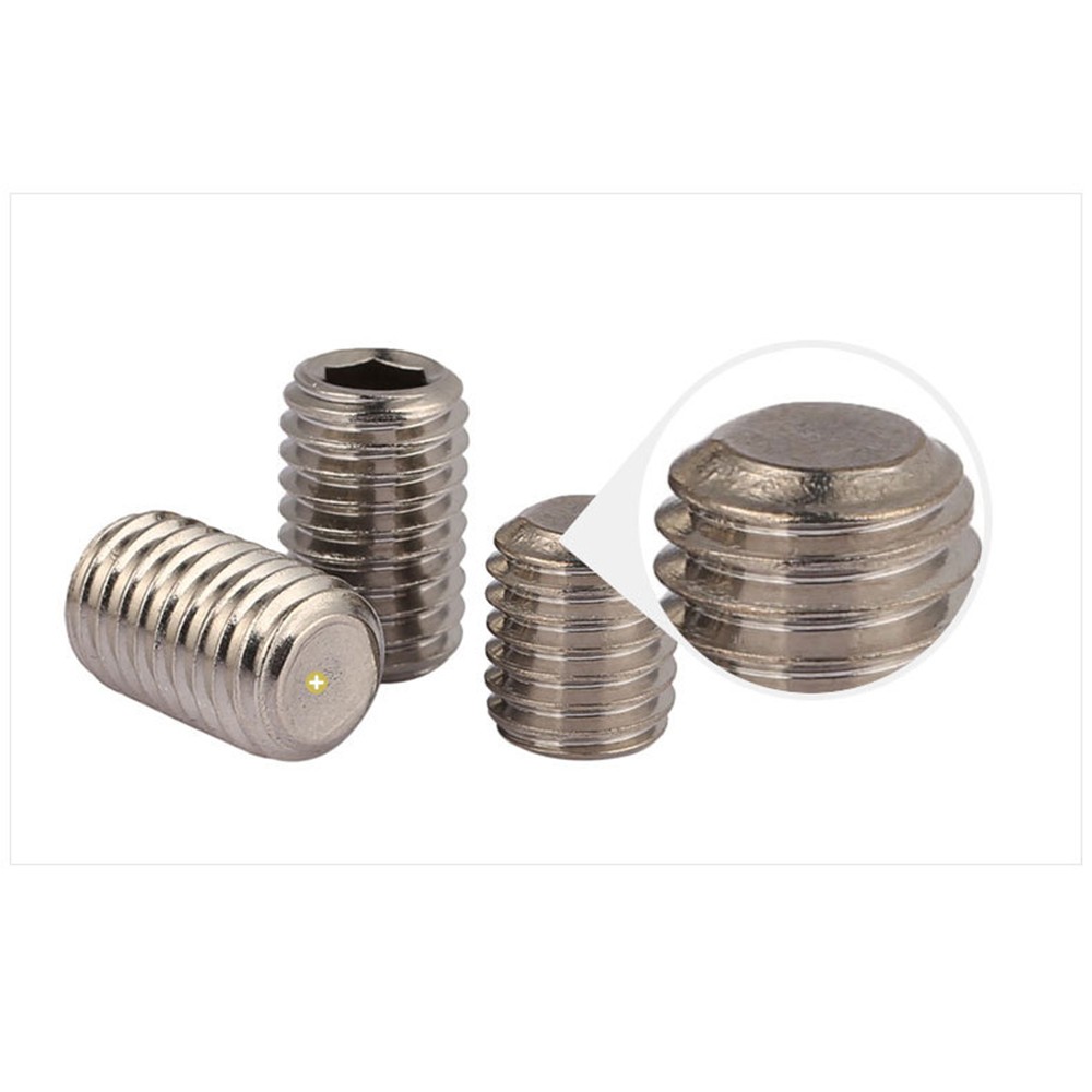 200pcs Hex Grub Screws Kit Set Screws 304 Stainless Steel M3/M4/M5/M6/M8 Grub
