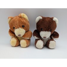 Swib Swibco Plush Teddy Bear Lot Brown Tan Vintage 6 Inch Stuffed Animal Toy