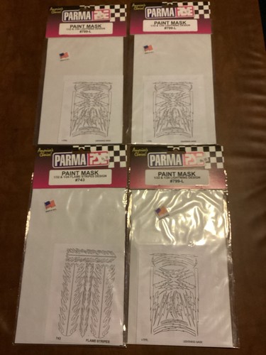 RC BODY PAINTING MASKING LOT OF 4 Parma Lightning & Flame RC PLANES